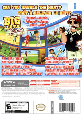 Big League Sports - Summer box cover back